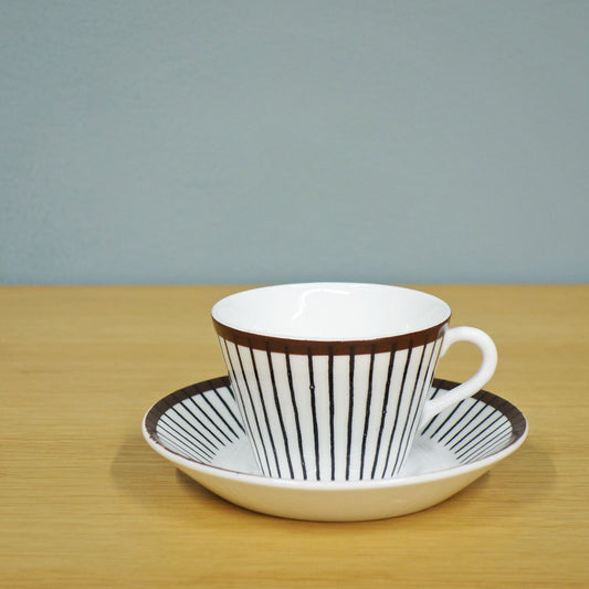 グスタフスベリ GUSTVSBERG スピサリブ SPISA RIBB コーヒーカップ＆ソーサー ビンテージ 北欧食器 ◎