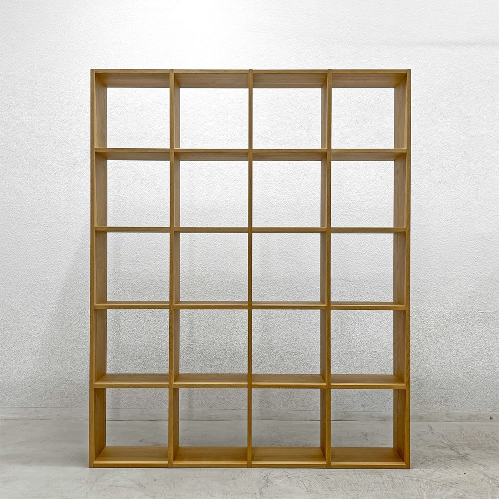 無印良品 MUJI スタッキングシェルフ 4列5段 オーク材 ナチュラル リビングボード オープンシェルフ 〓