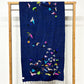 マーブルシュッド marble SUD バードショール BIRD SHAWL マフラー 刺繍 ネイビー 80×180cm 未使用品 参考定価￥17,380- ◎