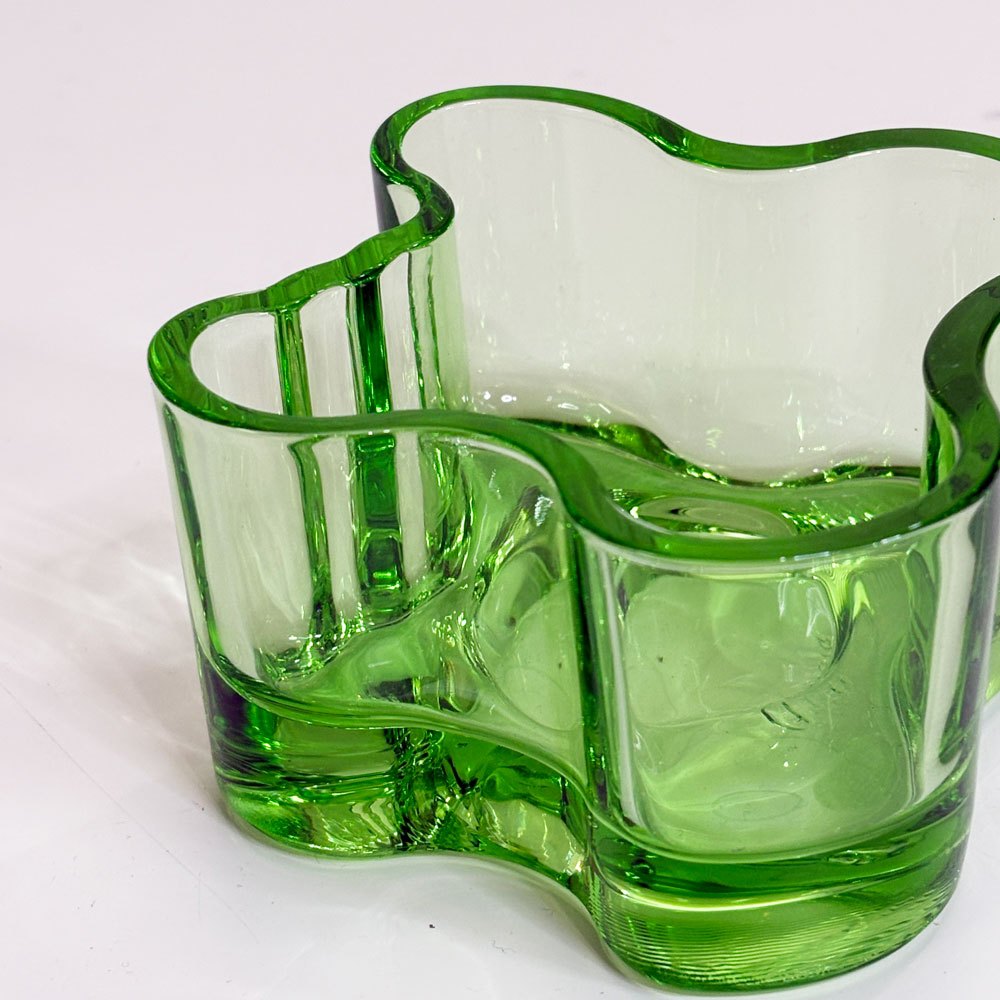 イッタラ iittala アルヴァ・アアルトコレクション Alvar Aalto キャンドルホルダー ウォーターグリーン H55mm 北欧雑貨 廃番 ●