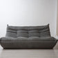 リーンロゼ ligne roset トーゴ TOGO 3シーターソファ ファブリック グレー ミッシェル・デュカロワ Michel Ducaroy フランス家具 ●