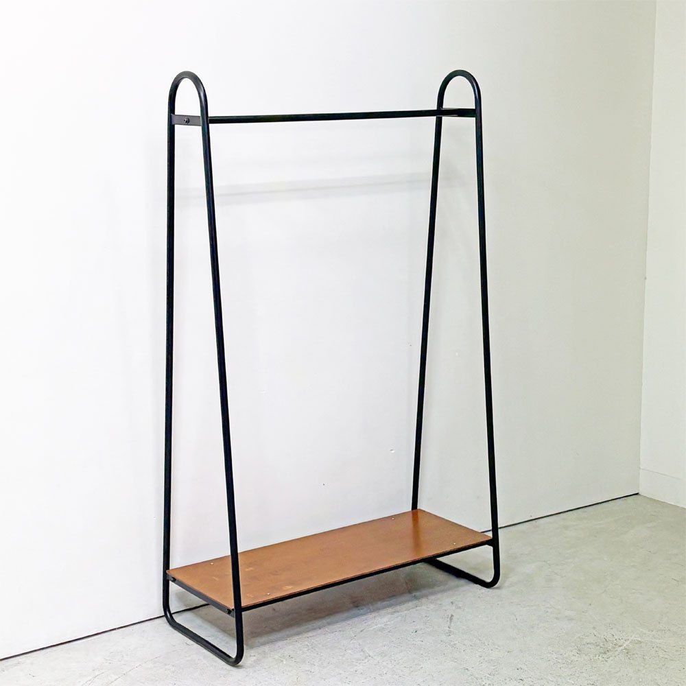 イデー IDEE ポールハンガースタンド PAUL HANGER STAND アントンブラウン Anton brown ハンガーラック W90cm シェルフ付 ●