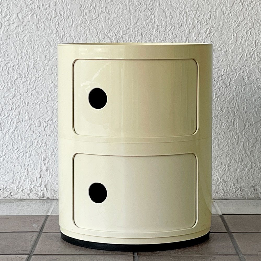 カルテル Kartell コンポニビリ COMPONIBILI 2段 ホワイト ストレージボックス H40cm アンナ・カステッリ・フェリエーリ イタリア 定価￥22,000- ◇