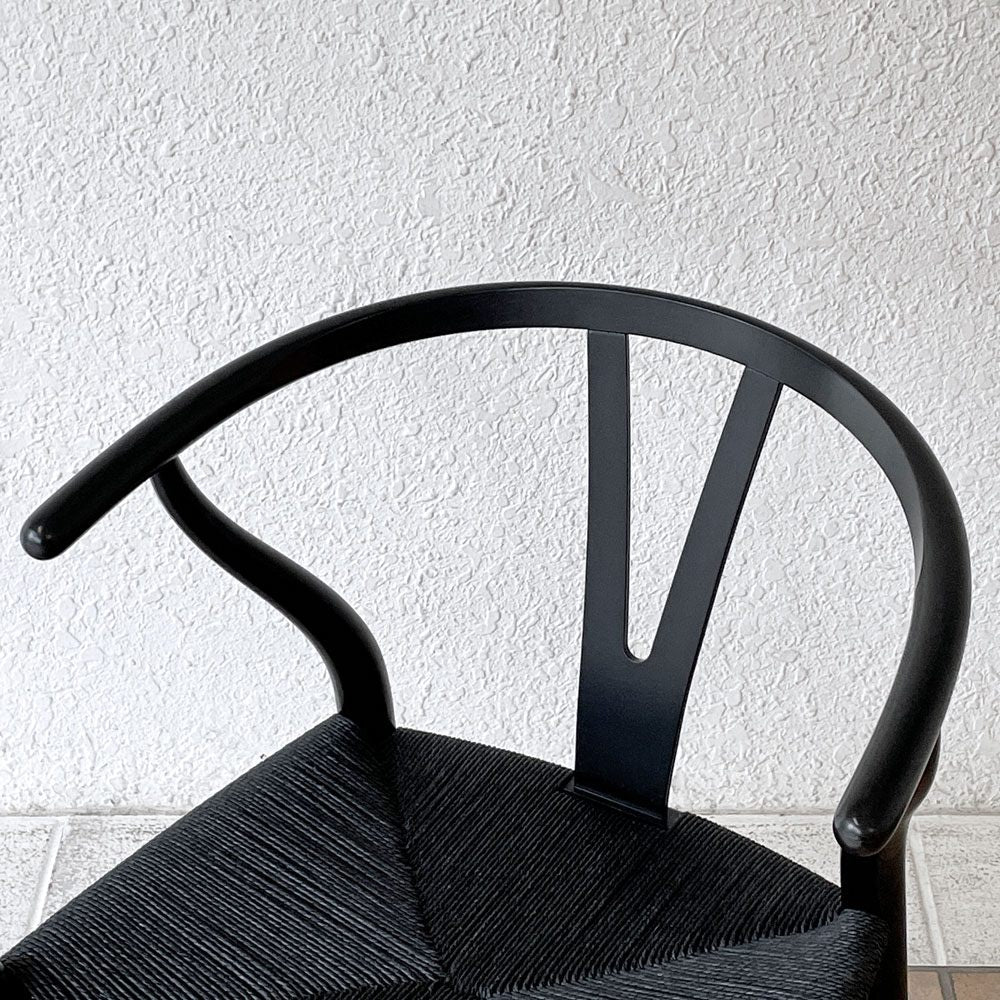 カールハンセン＆サン Carl Hansen & Son CH24 Yチェア ブラックラッカー × ブラックペーパーコード 座面高43cm ハンス・J・ウェグナー オーク材 ◇