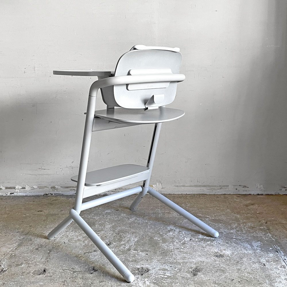 サイベックス cybex レモチェア LEMO CHAIR 3-IN-1 ハイチェア ベビーチェア ベビーセット＆スナックトレイ付き スウェードグレー ハーネス欠品 ドイツ 旧モデル ■