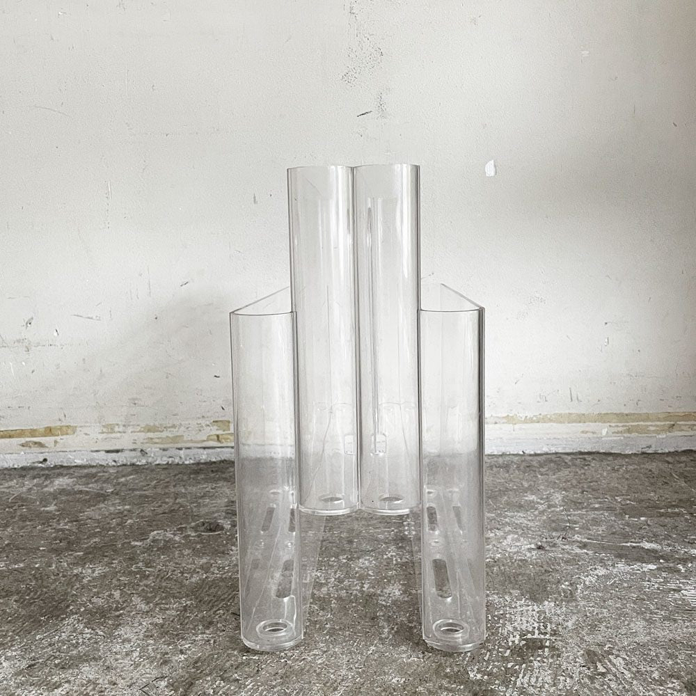 カルテル Kartell ポルタリビステ Portariviste マガジンラック 2段 4ポケット ジオット・ストッピィノ Giotto Stoppino クリア イタリア 廃番 ■