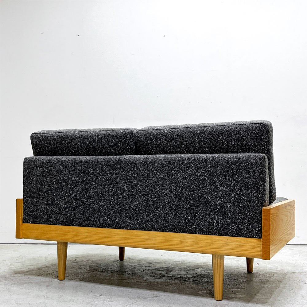グラフ graf × 相合家具 SOGO デイベッドソファ M DAY BED SOFA ホワイトアッシュ材 カルドツイードⅡファブリック グレー 北欧スタイル 定価¥265,000円 ●