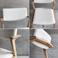 シギヤマ家具 CC-003CHAIR セミアームチェア ダイニングチェア オーク材 PVCレザー ホワイト モダンテイスト B ♪