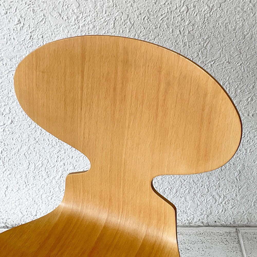 フリッツハンセン Fritz Hansen アントチェア 4本脚 ナチュラルビーチ ラッカー アルネ・ヤコブセン 北欧家具 B ◇