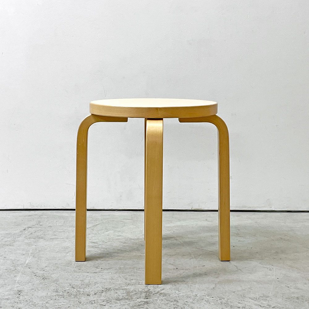 アルテック artek スツール60 Stool60 パール リノリウム 4本脚 アルヴァ・アアルト 80th記念モデル スコープ別注 廃番カラー ●