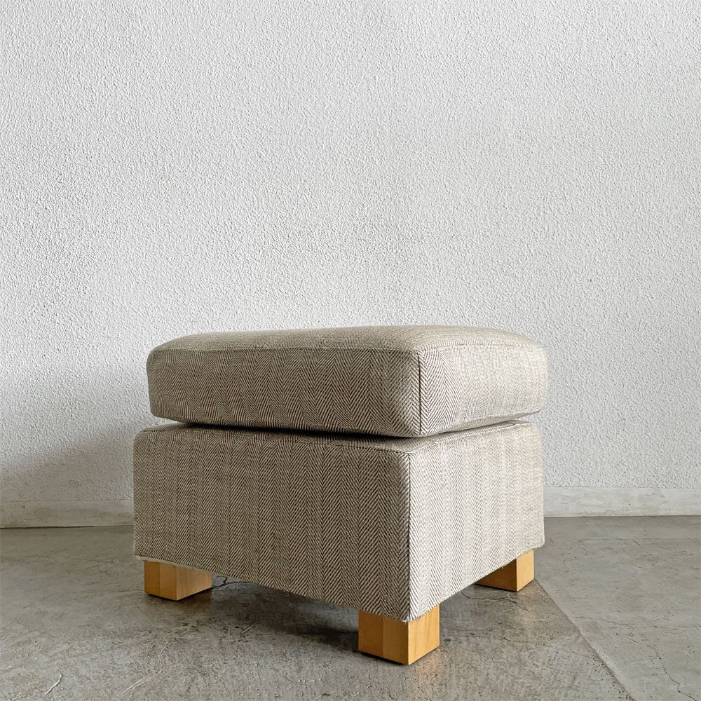 ワイスワイス WISE WISE パル PAL GC-105 オットマン W55.5cm カバーリングファブリック ヘリンボーン生地 カタログ価格￥68,250-以上 〓