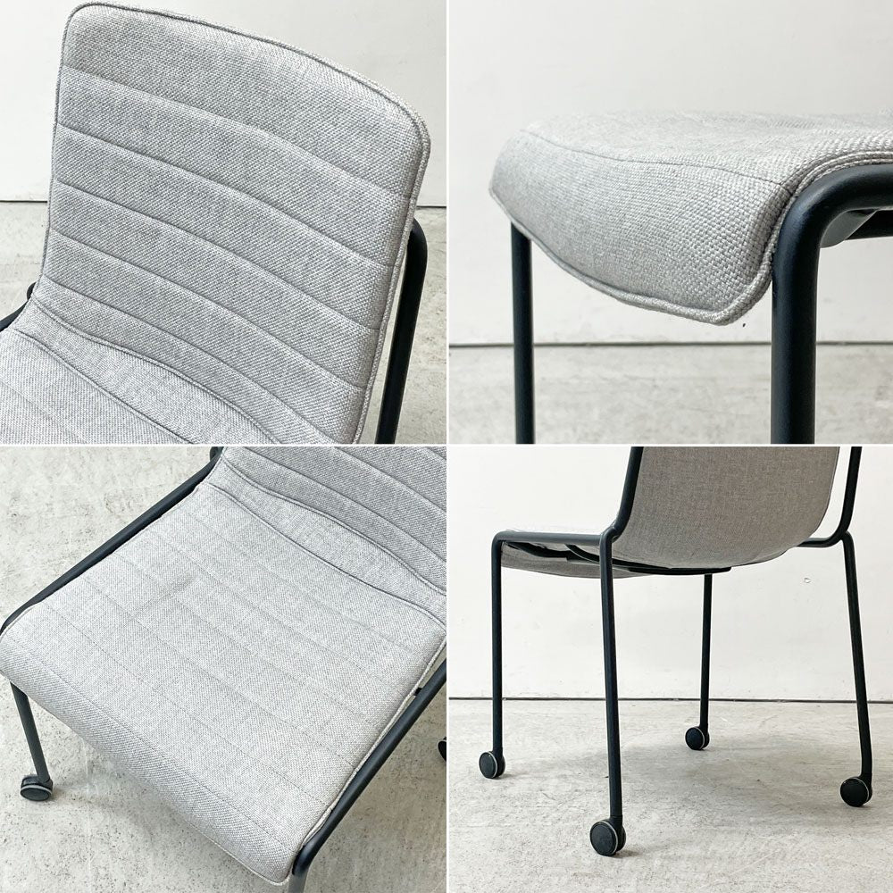 コクヨ KOKUYO オフセットフレームチェア offset frame chair オフィスチェア スタッキングチェア 4本脚 ファブリックシート スカイグレー キャスター D ●