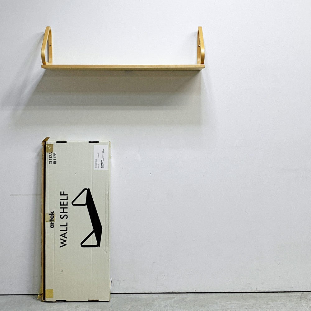 アルテック artek ウォールシェルフ 112B Wall shelf 壁付け棚 壁面家具 バーチ材 アルヴァ・アアルト フィンランド 北欧 箱付き未使用品 B ●