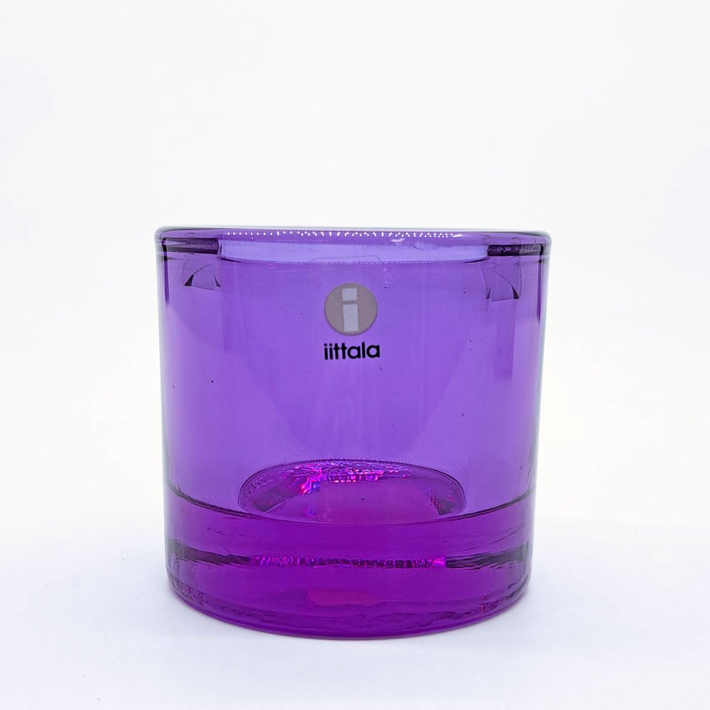 イッタラ iittala マリメッコ marimekko キビ kivi キャンドルホルダー アメジスト 60mm フィンランド 北欧雑貨 廃番カラー 箱付 E ●