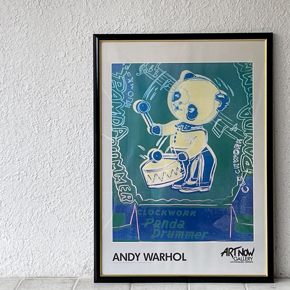 アンディウォーホル ANDY WARHOL 時計仕掛け パンダドラマー "Clockwork Panda Drummer" ポスター Art Now Gallery スウェーデン 額装品 ◇