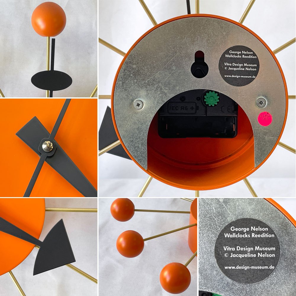 ヴィトラ vitra ボールクロック Ball Clock ウォールクロック オレンジ 掛け時計 ジョージネルソン George Nelson ミッドセンチュリー ◇