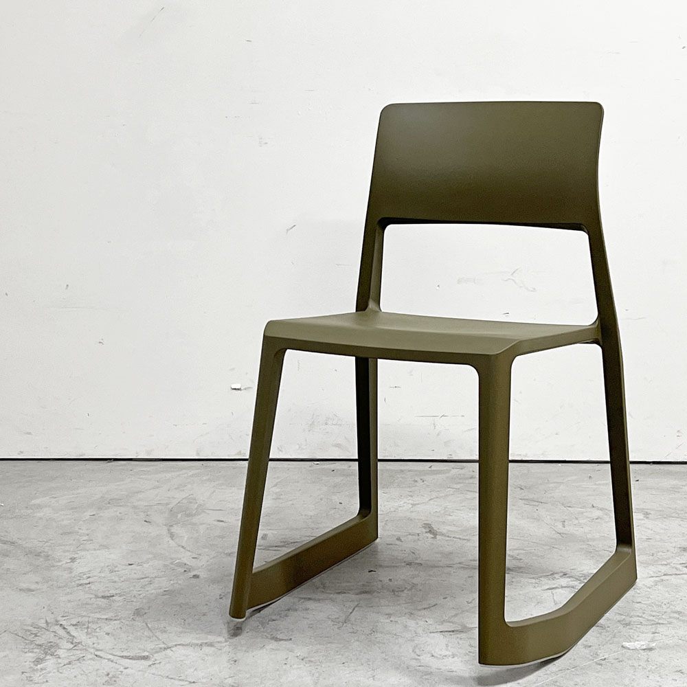 ヴィトラ Vitra ティプトン Tip Ton ワークチェア ダイニングチェア デスクチェア オリーブ スタッキング チルト機能 定価￥40.700- ●