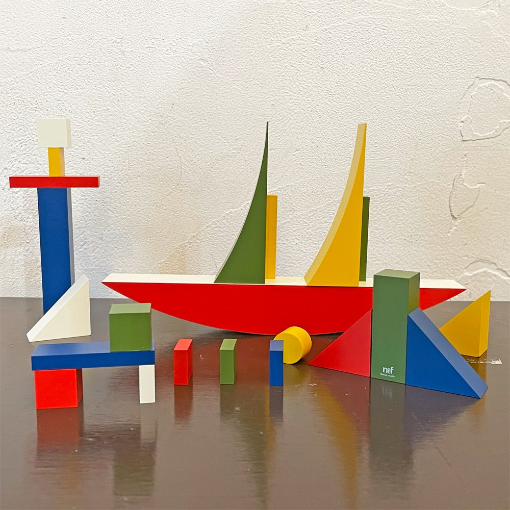 ネフ naef  Spielkultur バウハウス バウスピール Bauhaus Bauspiel アルマ・ジートホフ・ブッシャー 積み木 知育玩具 箱付き スイス ★