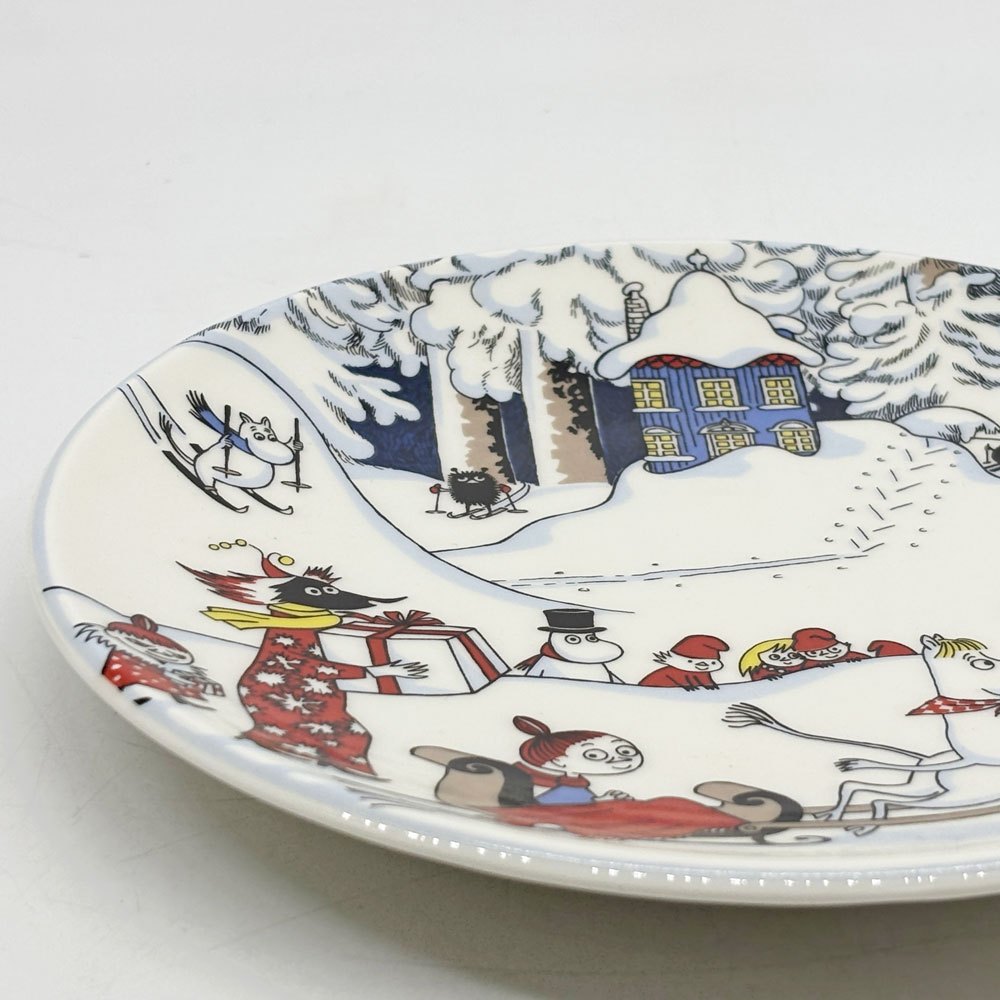 アラビア ARABIA ムーミン MOOMIN ウォールプレート クリスマス 20cm 1997-2002年 限定 北欧食器 箱付き 希少 ●