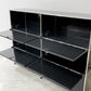 ユーエスエムハラー USMハラー USM Haller モジュラーファニチャー キャビネット シェルフ 2列3段 ドロップダウンドア×4 ドロワー×2 グラファイトブラック ●