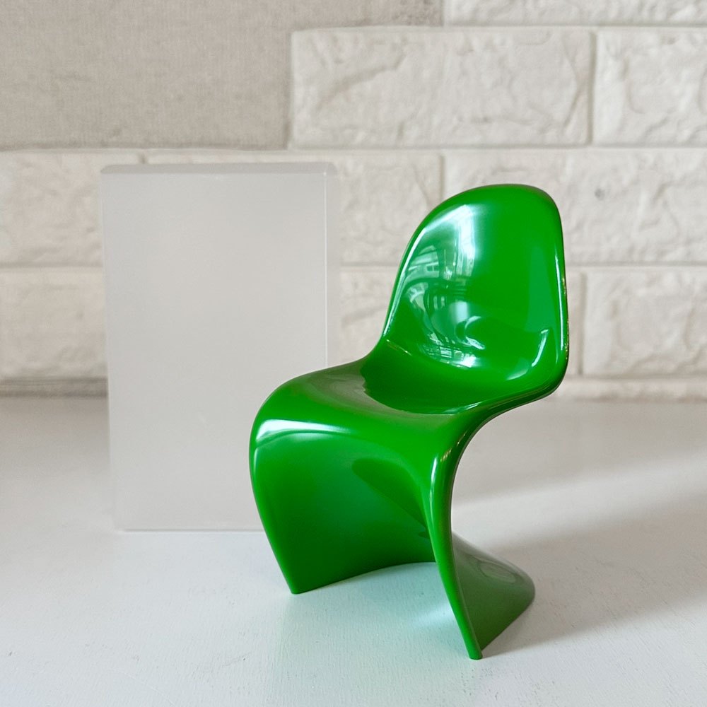 ヴィトラ デザインミュージアム Vitra Design Museum ミニチュアコレクション パントンチェア 1/6スケール 限定カラー グリーン 箱付き ◎