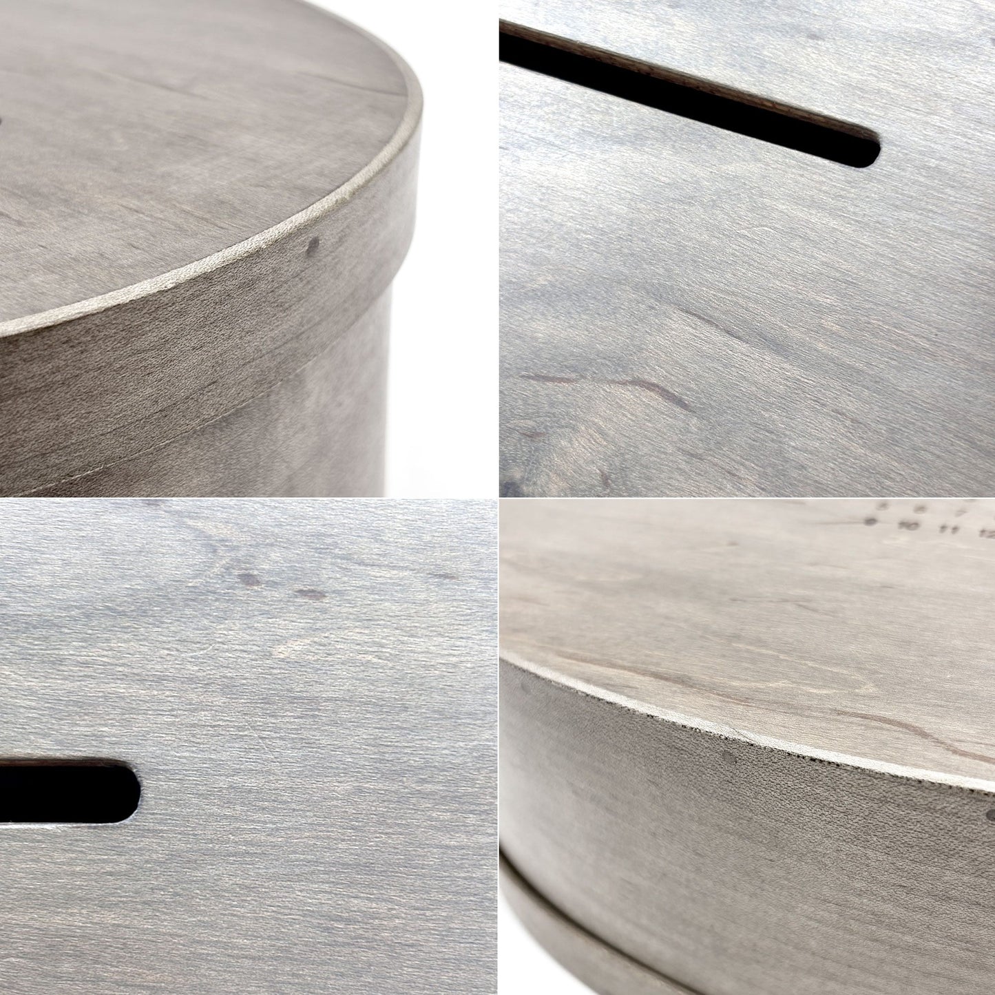 井藤昌志 IFUJI シェーカー オーバル ティッシュボックス Oval TISSUE BOX gray 草木染め イタヤカエデ L25×W17.7×H8.5cm 木工作家 ●