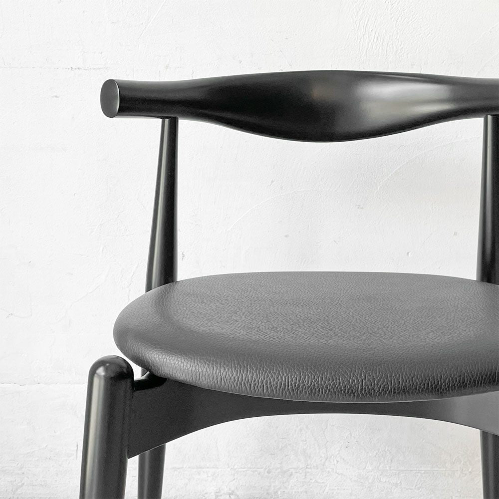 カールハンセン＆サン Carl Hansen & Son CH20 エルボーチェア オールブラック ビーチ材 レザー 本革 ハンス・J・ウェグナー ★