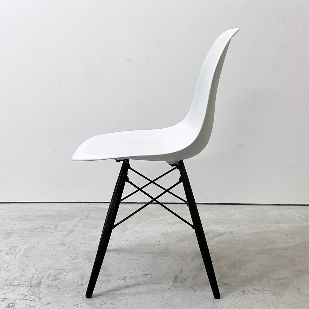 ハーマンミラー HermanMiller サイドシェルチェア ドゥエルレッグ DSW アルパイン × エボニー ポリプロピレン製 イームズ ミッドセンチュリー D ●