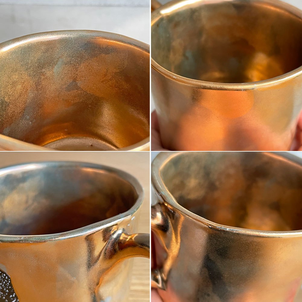 クーンケラミック Kuhn Keramik スカル 髑髏 コーヒーカップ マグカップ ALICE medium coffee cup ゴールドコーティング 金メッキ ドイツ 希少 ♪