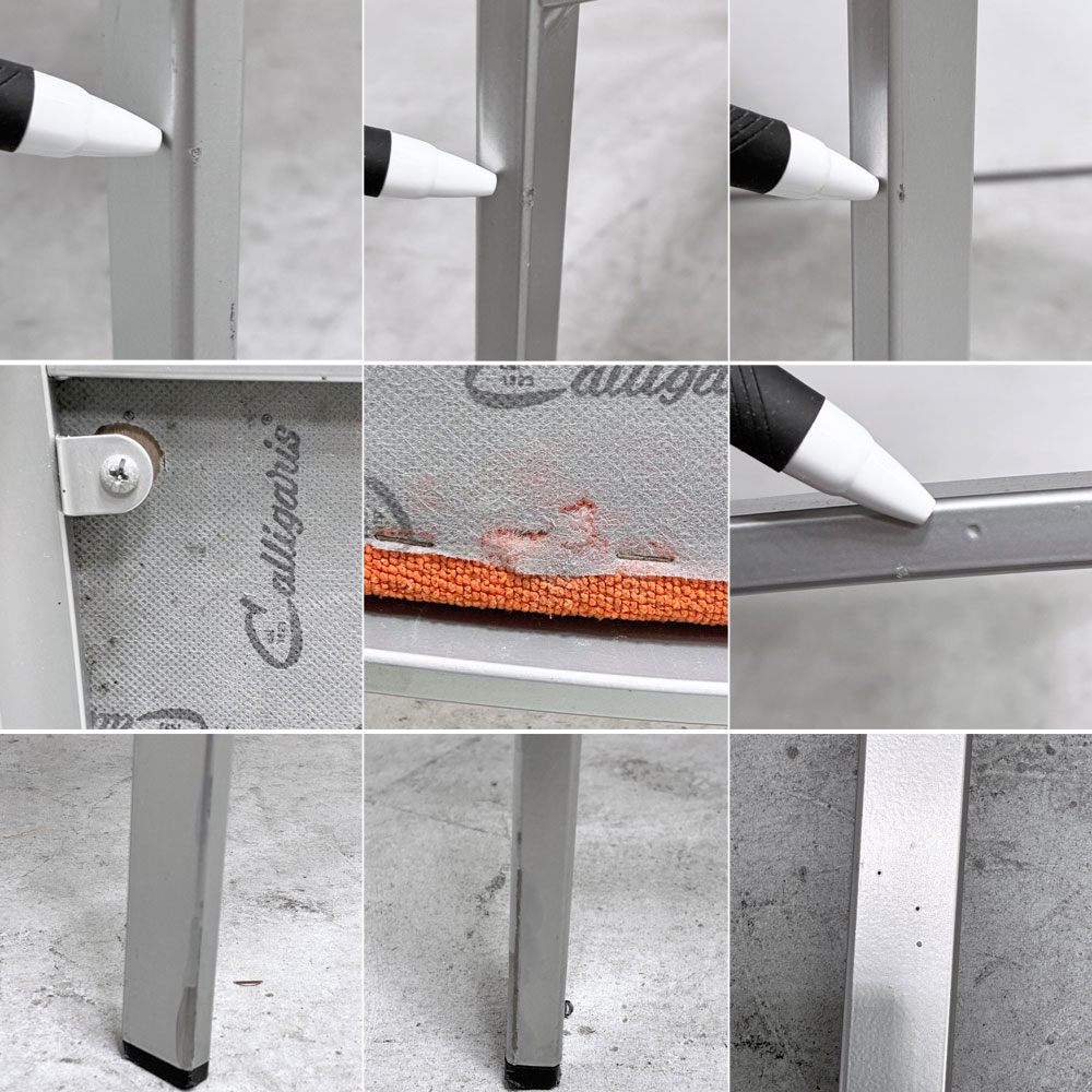 カリガリス Calligaris ダイニングチェア ファブリック スチール オレンジ系 シルバー イタリア モダンスタイル A ●