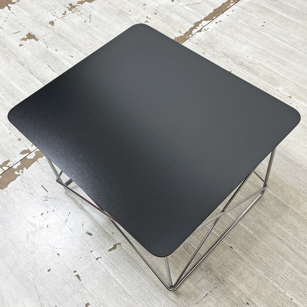 ハーマンミラー Herman Miller LTRT ワイヤーベース ローテーブル メラミントップ C&R イームズ ブラック ミッドセンチュリー 証明書・箱付き 美品 ●