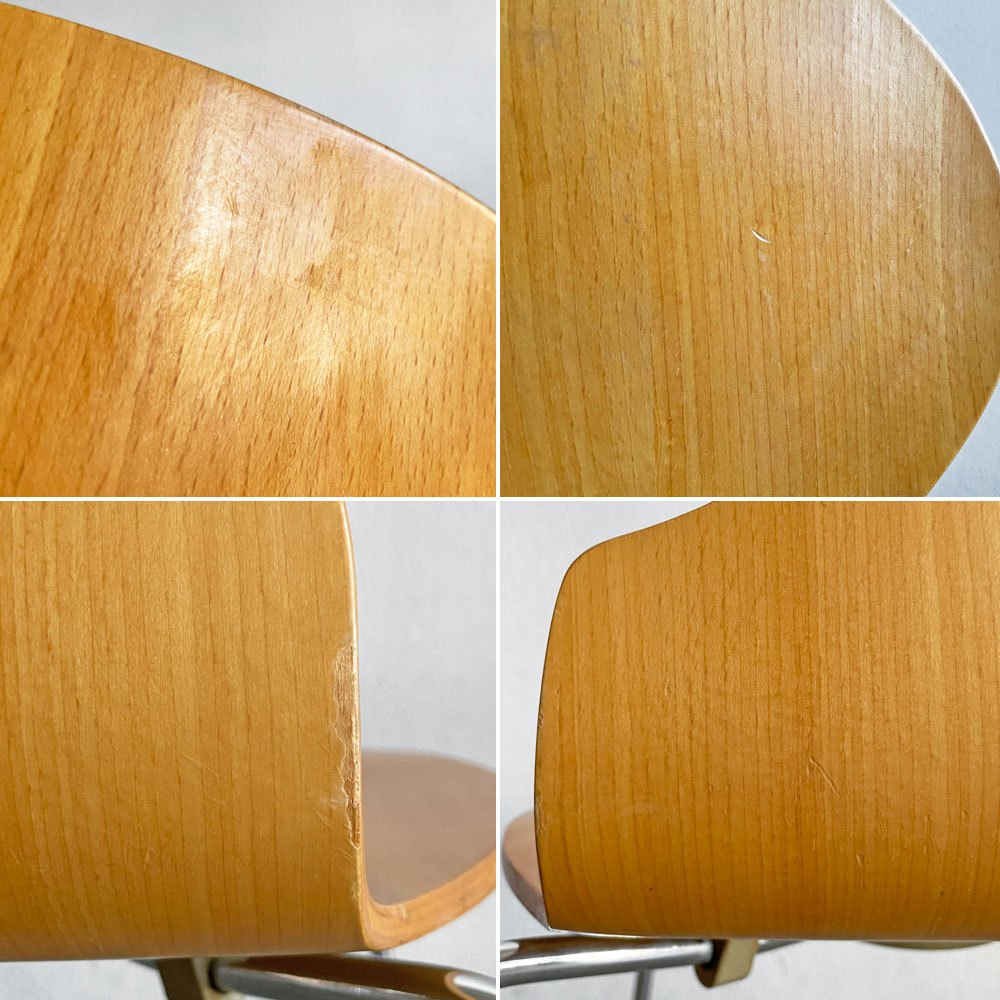 フリッツハンセン Fritz Hansen 3101 アリンコチェア アントチェア 4本脚 ナチュラルビーチ ラッカー仕上げ フェルトグライズ アルネ・ヤコブセン D 〓