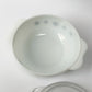 パイレックス Pyrex スノーフレーク ガーランド Snowflake キャセロール 蓋付 ミルクガラス ガラス イギリス JAJ製 オールドパイレックス ビンテージ ■