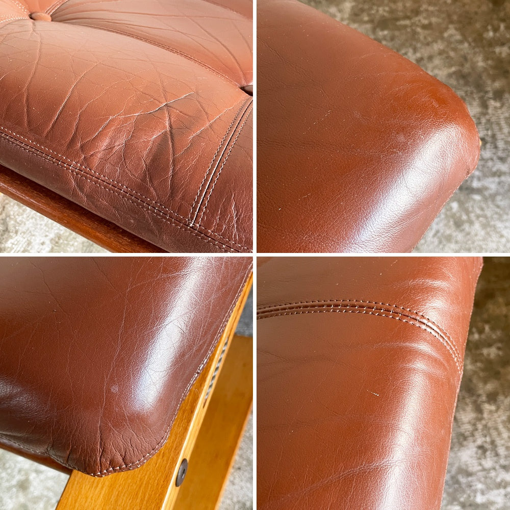 冨士ファニチア Fuji furniture アージオ AGIO オットマン フットスツール ビーチ材 ブラウン合皮 ナチュラルモダン ■