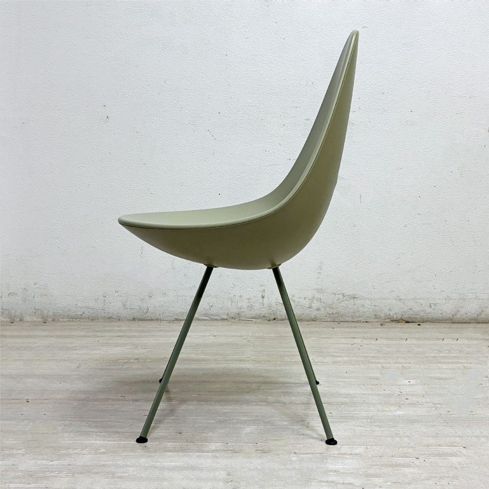フリッツハンセン Fritz Hansen ドロップチェア Drop Chair ストーングレー アルネ・ヤコブセン 北欧 デンマーク ●