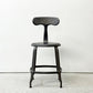 フェールトラヴァイユ FER TRAVAIL ニコルチェア NICOLLE Chair SH45cm ダイニングチェア スチール マットクリア仕上げ 別注モデル レザーパッド付 ブラック インダストリアル フランス ●