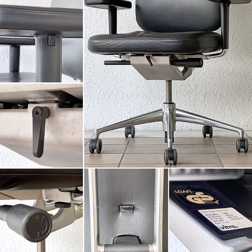 ヴィトラ vitra ヘッドライン Headline デスクチェア オフィスチェア 本革 マリオ・ベリーニ＆クラウディオ・ベリーニ グッドデザイン賞 ◇