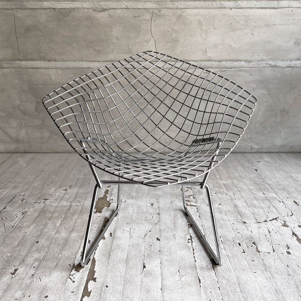 ノル Knoll チャイルズ ダイヤモンドチェア Child's Diamond Chair キッズチェア クロームフレーム シートパッド付 ハリー・ベルトイア Harry Bertoia 希少 ♪