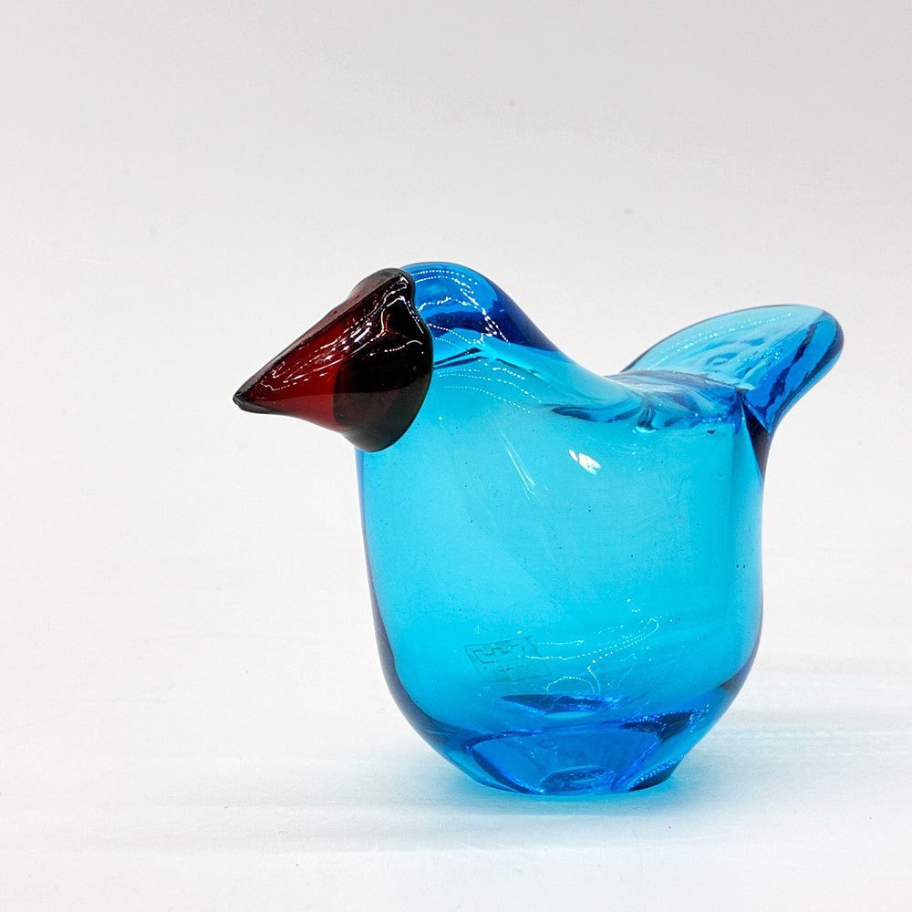 ヌータヤルヴィ Nuutajarvi バーズバイトイッカ Birds by Toikka シエッポ Sieppo ブルー オイバ トイッカ Oiva Toikka イッタラバード 北欧雑貨 ビンテージ 希少  ★