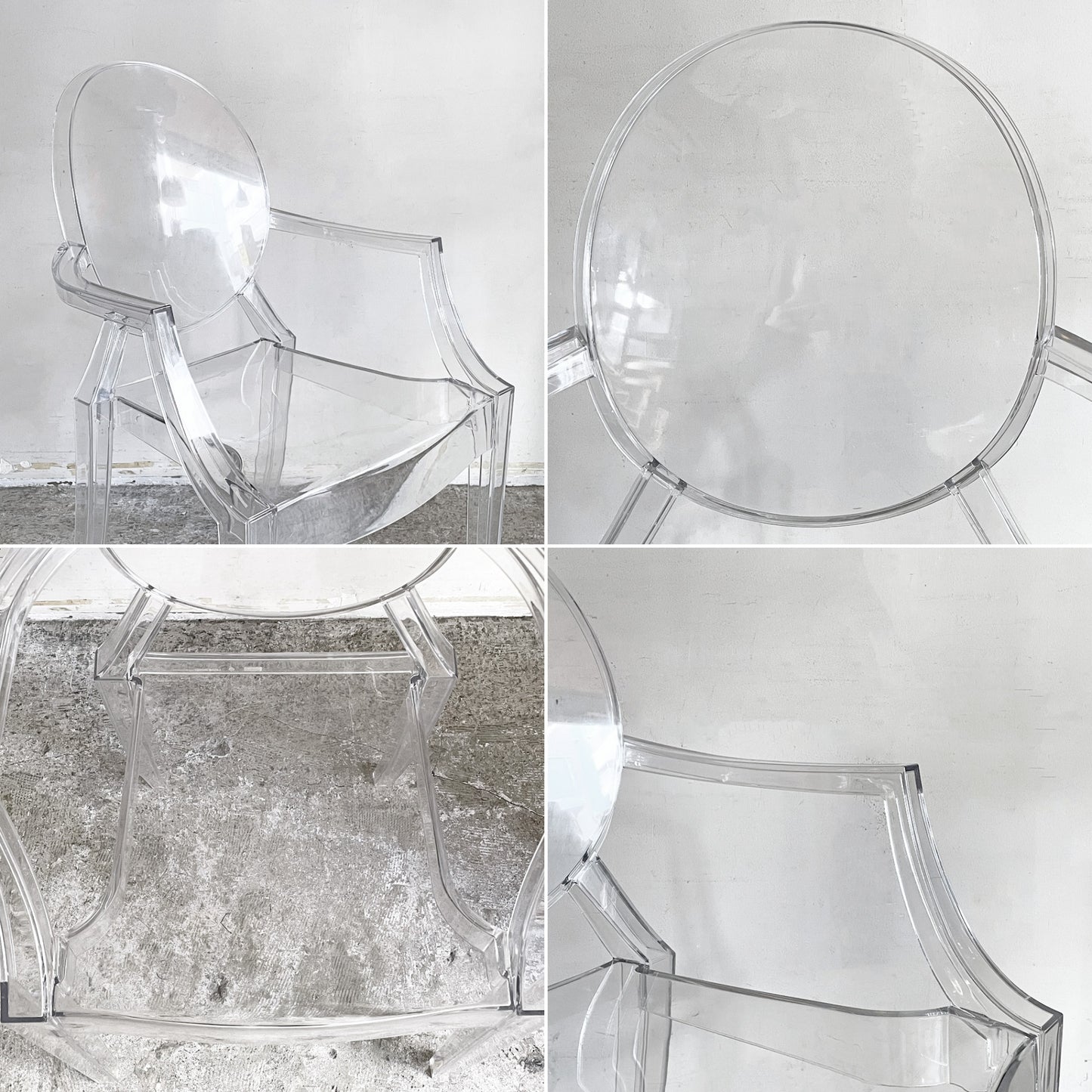 カルテル Kartell ルイゴースト LouisGhost アームチェア クリスタル スタッキング フィリップ・スタルク Philippe Starck イタリア C ■