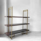 ダッチボーン DUTCH BONE クラスシェルフ Class shelf  ヘリンボーン オープンシェルフ アカシア材 ダークウッド 真鍮 アジャスター付き ビンテージスタイル  オランダ 参考価格￥200.000- ★