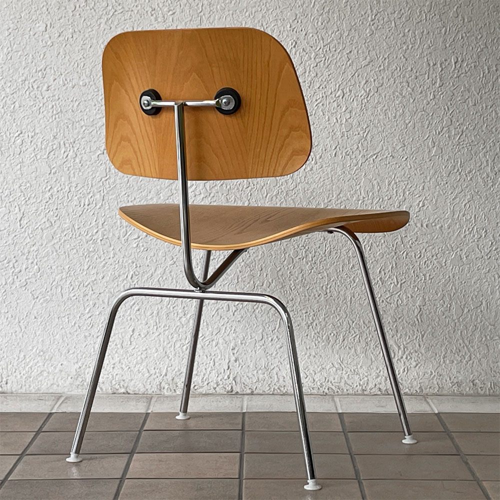 ハーマンミラー Herman Miller プライウッドダイニングチェア DCM アッシュ材 メタルレッグ C&R イームズ ◇