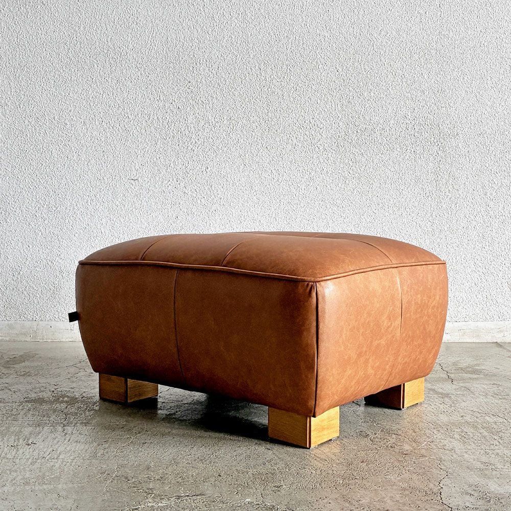 クラッシュゲート CRASH GATE タブレザーワークス tabu Leather Works オピアム OPIUM オットマン スツール W70cm リサイクルレザー 〓