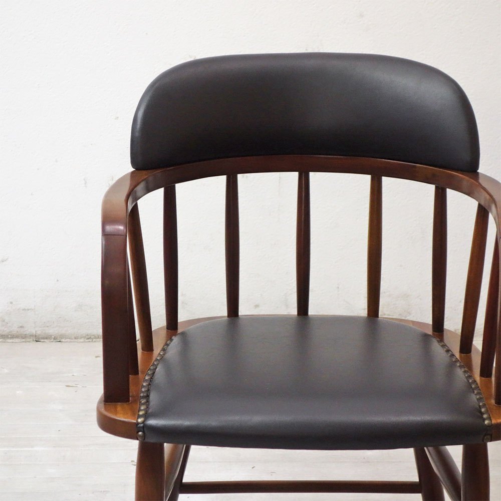 アクメファニチャー ACME Furniture オークス アーム チェア OAKS ARM CHAIR ダークブラウン PUレザー ●