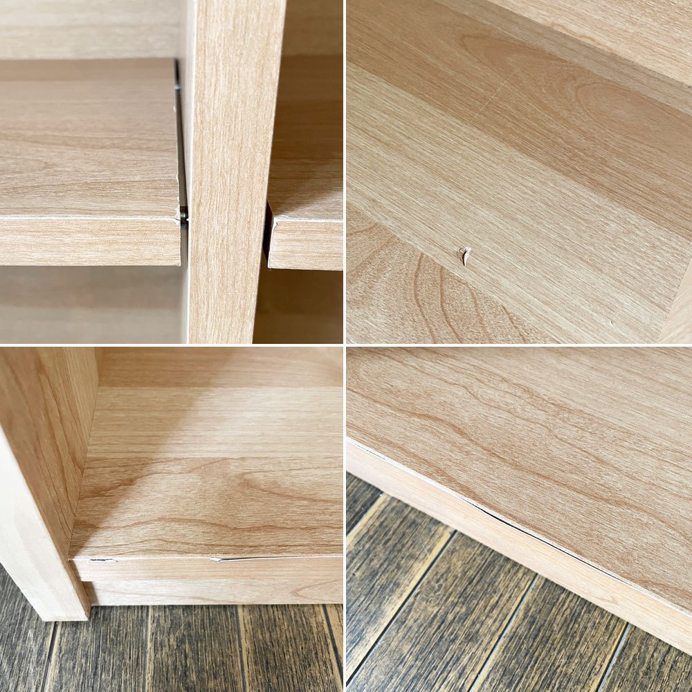 杉工場 レグシーシェルフ アルダー材 W100cm オープンシェルフ 本棚 小引き出し欠品 国産家具 定価￥51,700- ◎