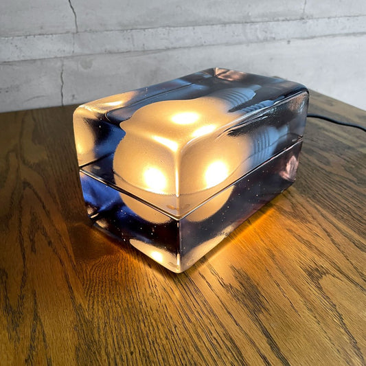 デザインハウスストックホルム DESIGN HOUSE Stockholm ブロックランプ BLOCK LAMP Lサイズ SMOKE W16cm カラーガラス ハッリ・コスキネン 参考定価￥49,500- ♪