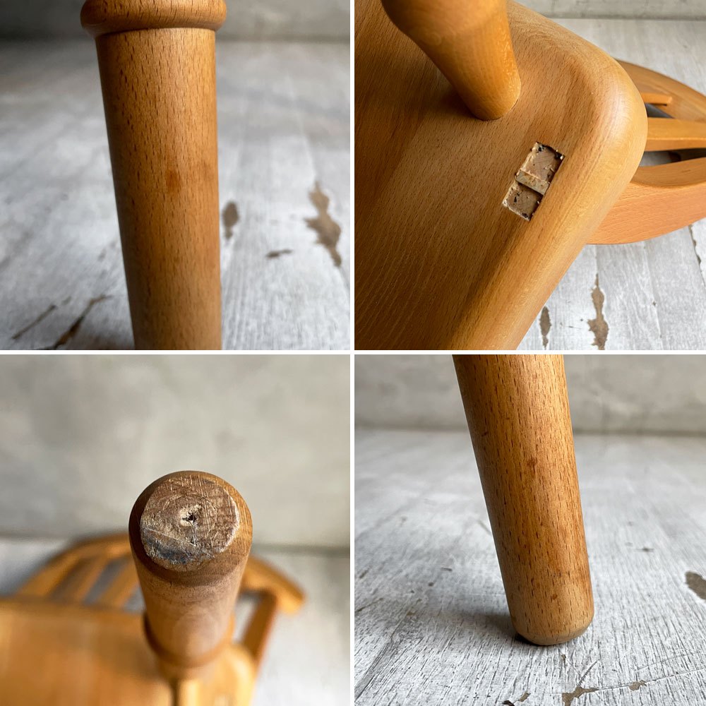 ペニーワイズ THE PENNY WISE スラットバックチェア ダイニングチェア ブナ無垢材 ナチュラル 英国カントリースタイル 定価￥49,500- B ♪