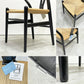カールハンセン＆サン Carl Hansen & Son CH24 Yチェア ブラックラッカー × ペーパーコード オーク材 レザークッション付属 座面高43cm ハンス・J・ウェグナー 北欧 デンマーク ●