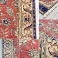 ビンテージ vintage トルコ製 手織り キリムラグ ランナー カーペット 絨毯 260x164cm レッド系 ボヘミアン柄 ◎