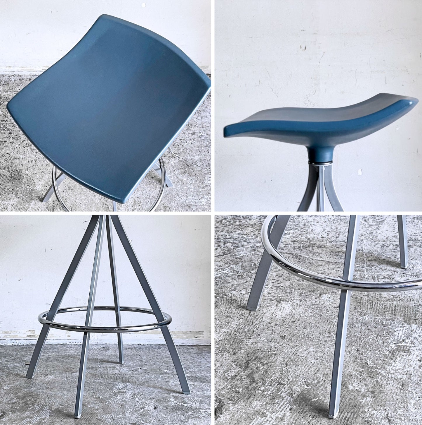 モブレス114 MOBLES114 ギムレット Gimlet スツール ハイチェア ブルー系 スチール 回転式 ホルヘ・ペンシ JORGE PENSI スペイン ■